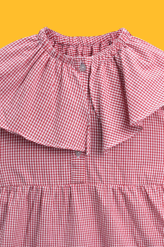 Little girls Frock - Red/White