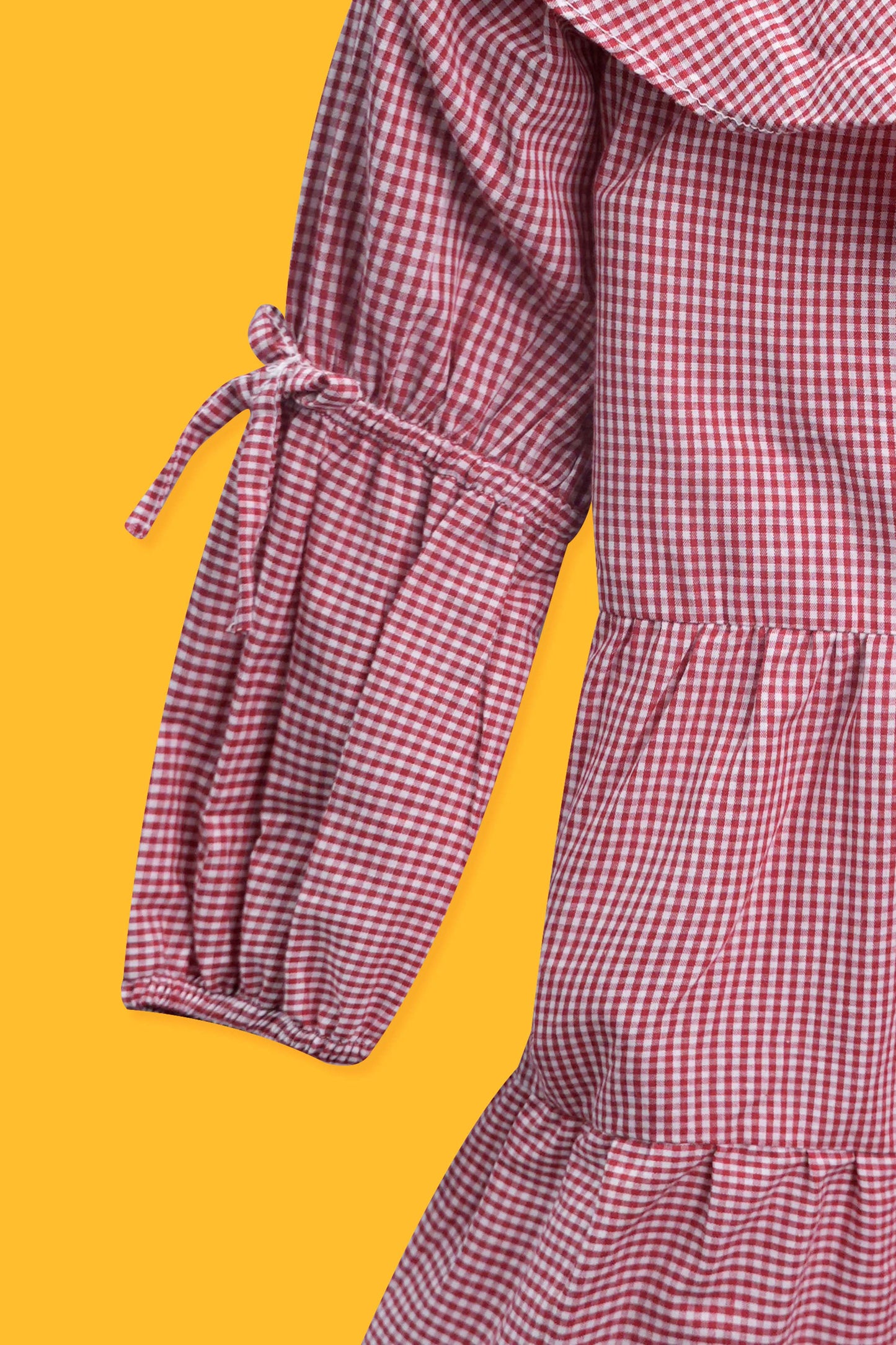 Little girls Frock - Red/White