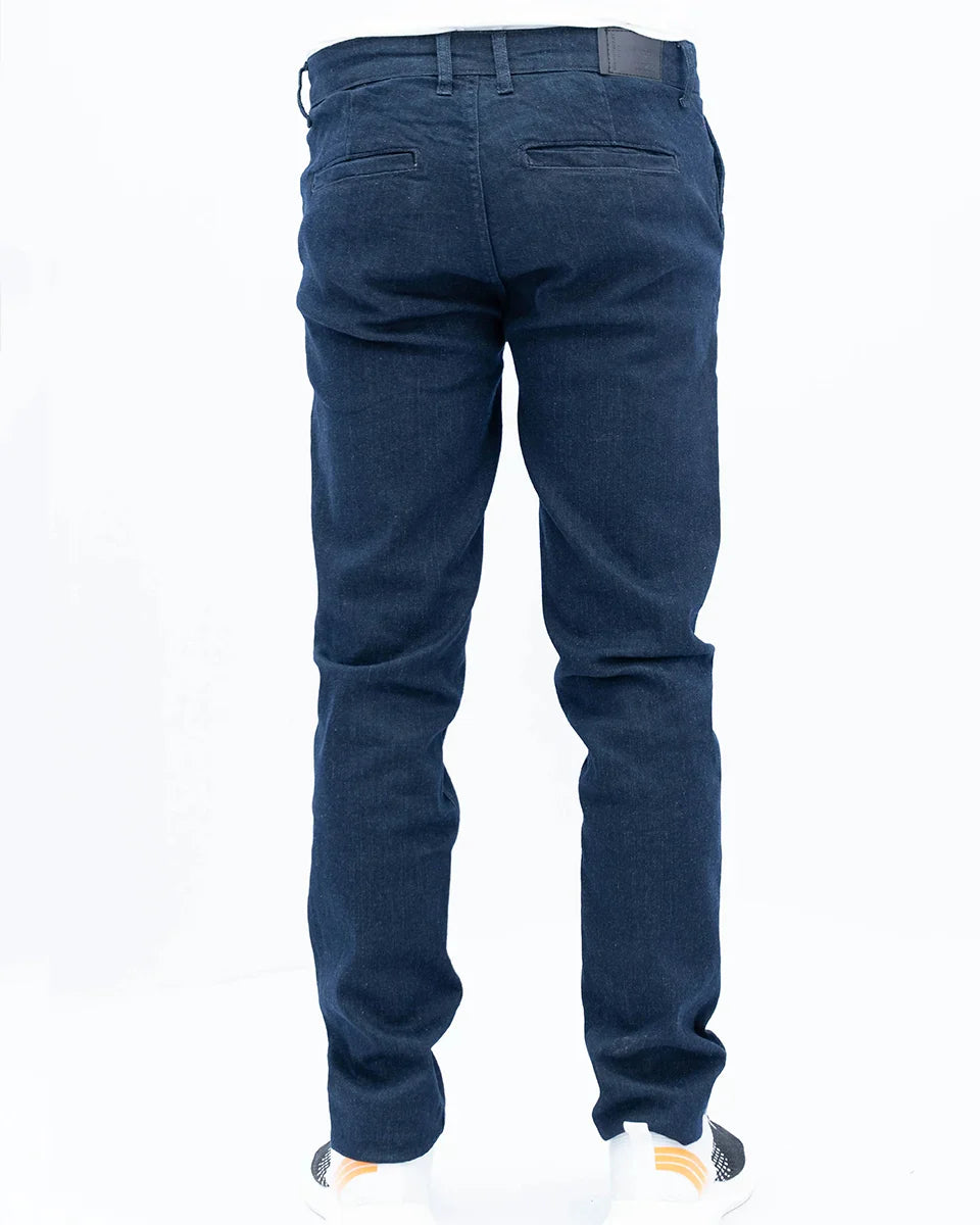 Men Chino Denim Jeans - Dark Blue