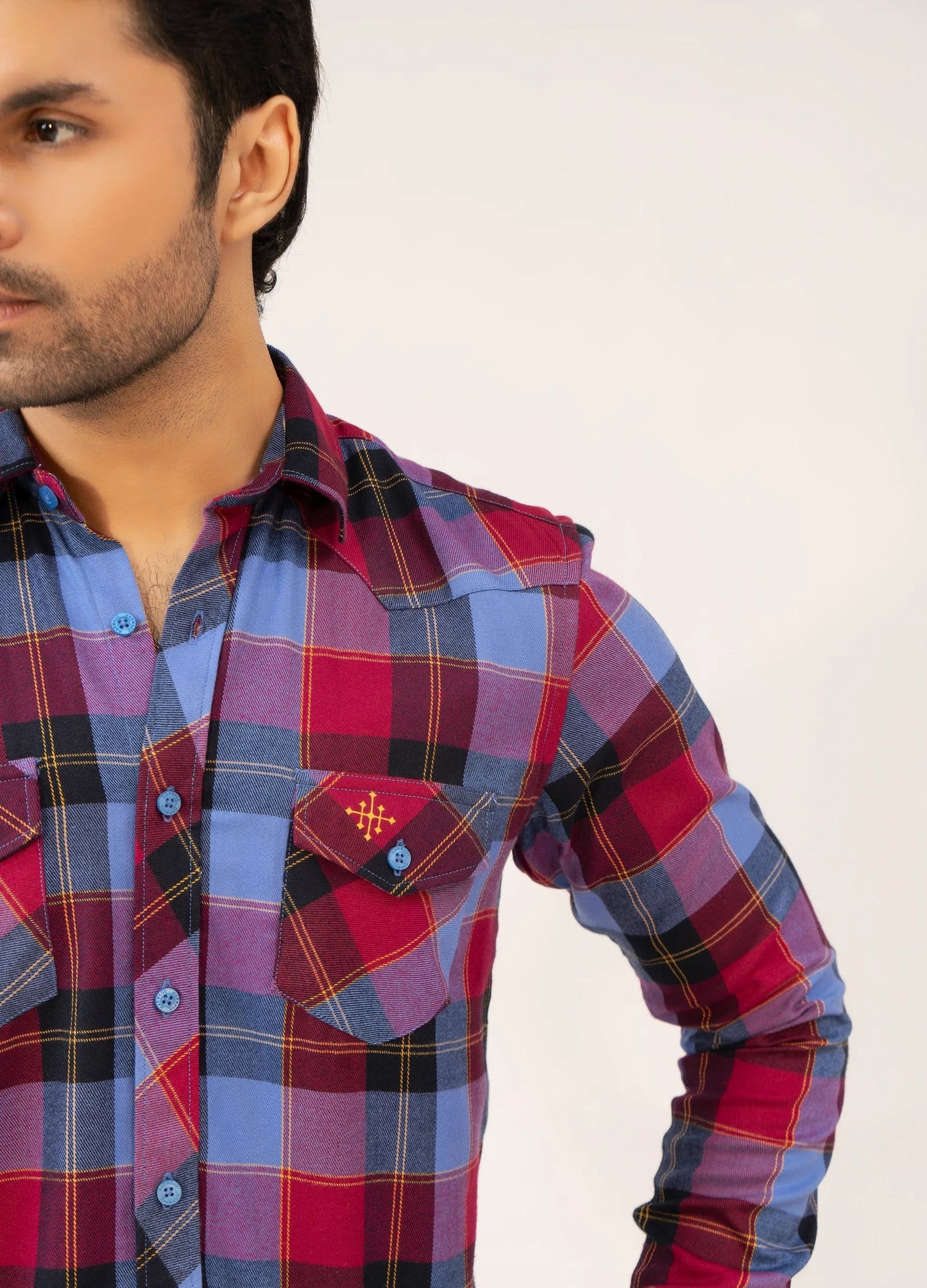 Men Casual Shirt – Maroon Checkered - Harwage