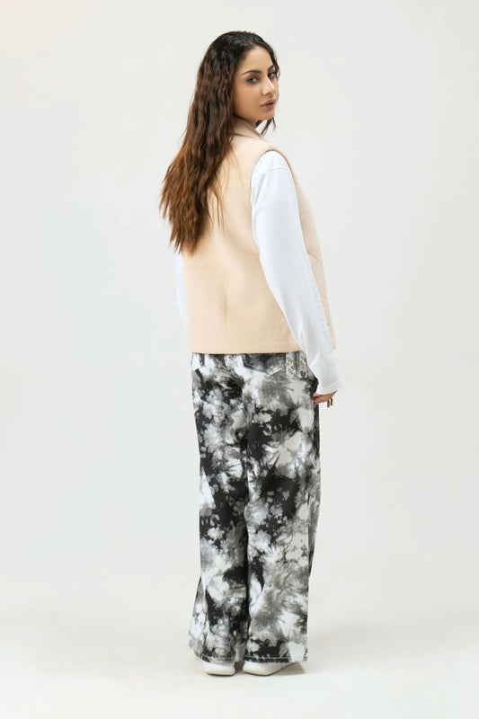 Women Rabbit Wool Sleeveless Coat - Beige