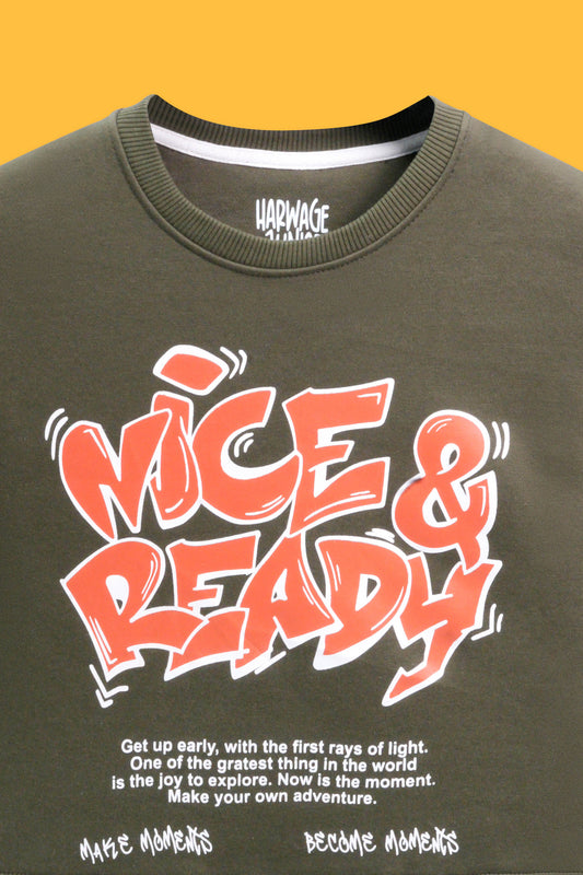 Junior Boys Cozytop Sweatshirt - Covert Green