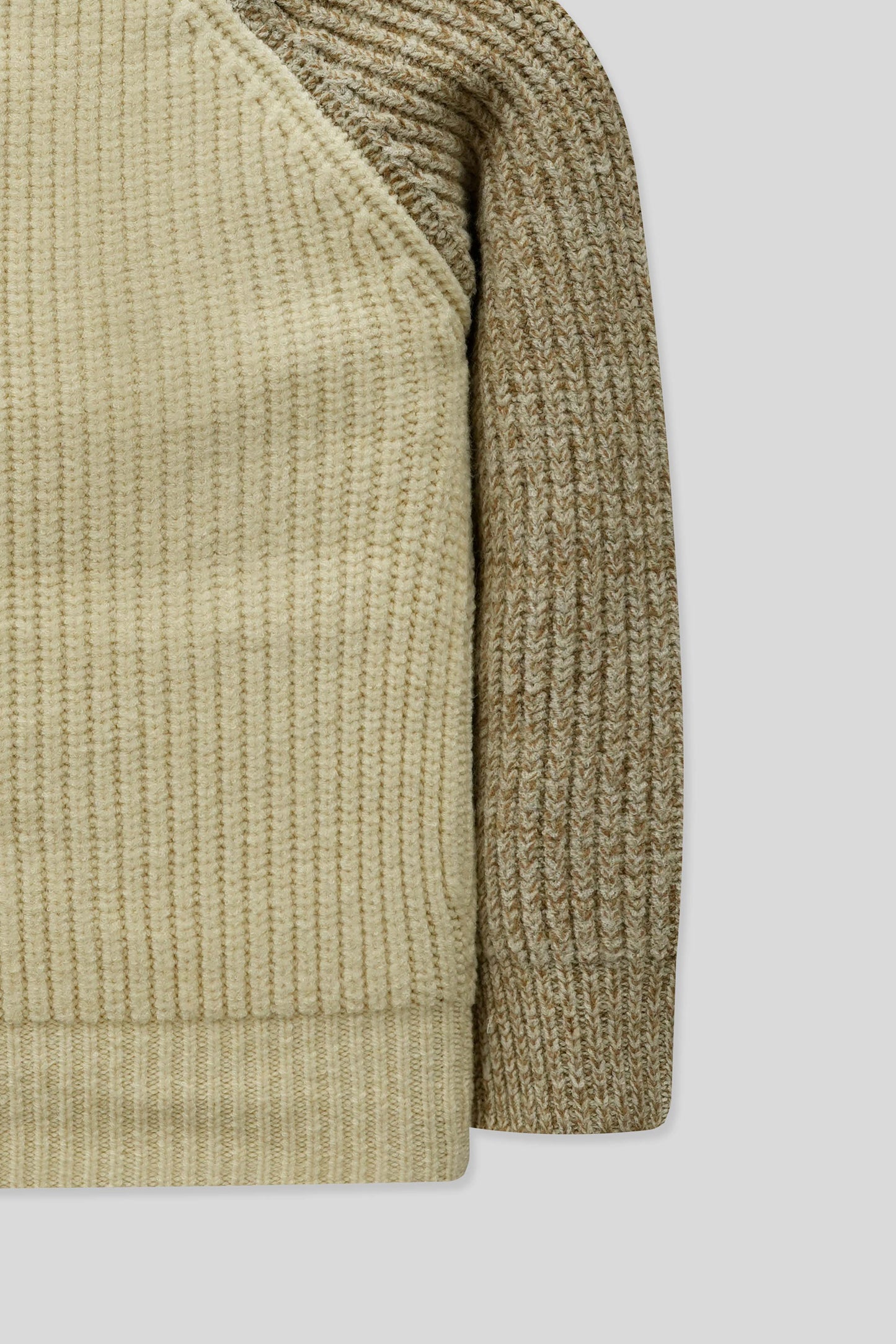 Little Boys’ R-Neck Wool Cardigan - Honey