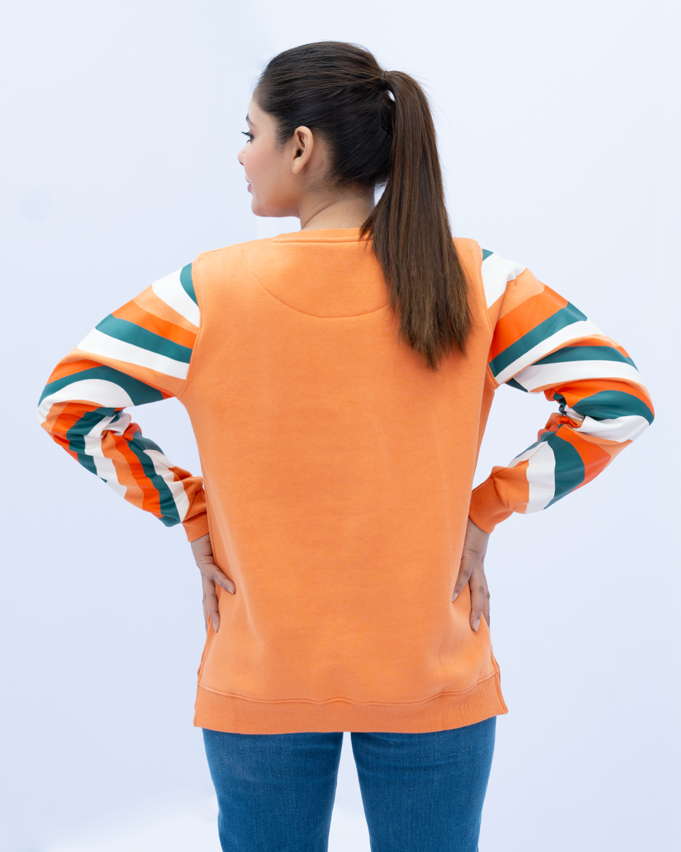 Women Sweatshirt Printed Regular Fit - Pink