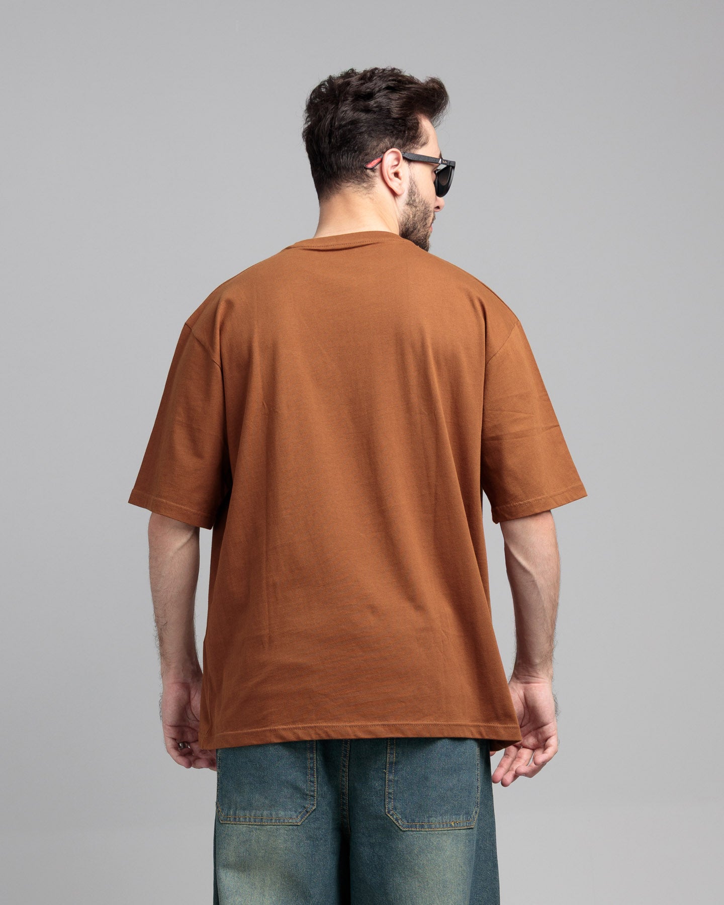 Men Boxy Fit Cotton T-Shirt - Monk Robe