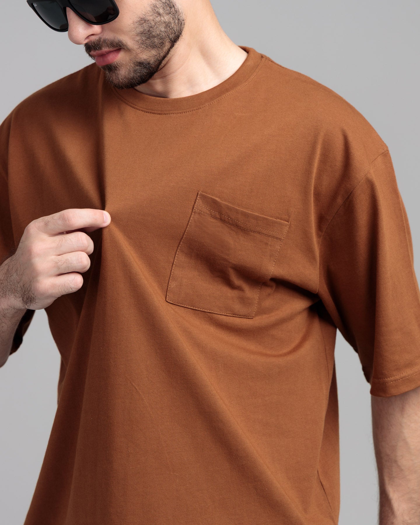 Men Boxy Fit Cotton T-Shirt - Monk Robe