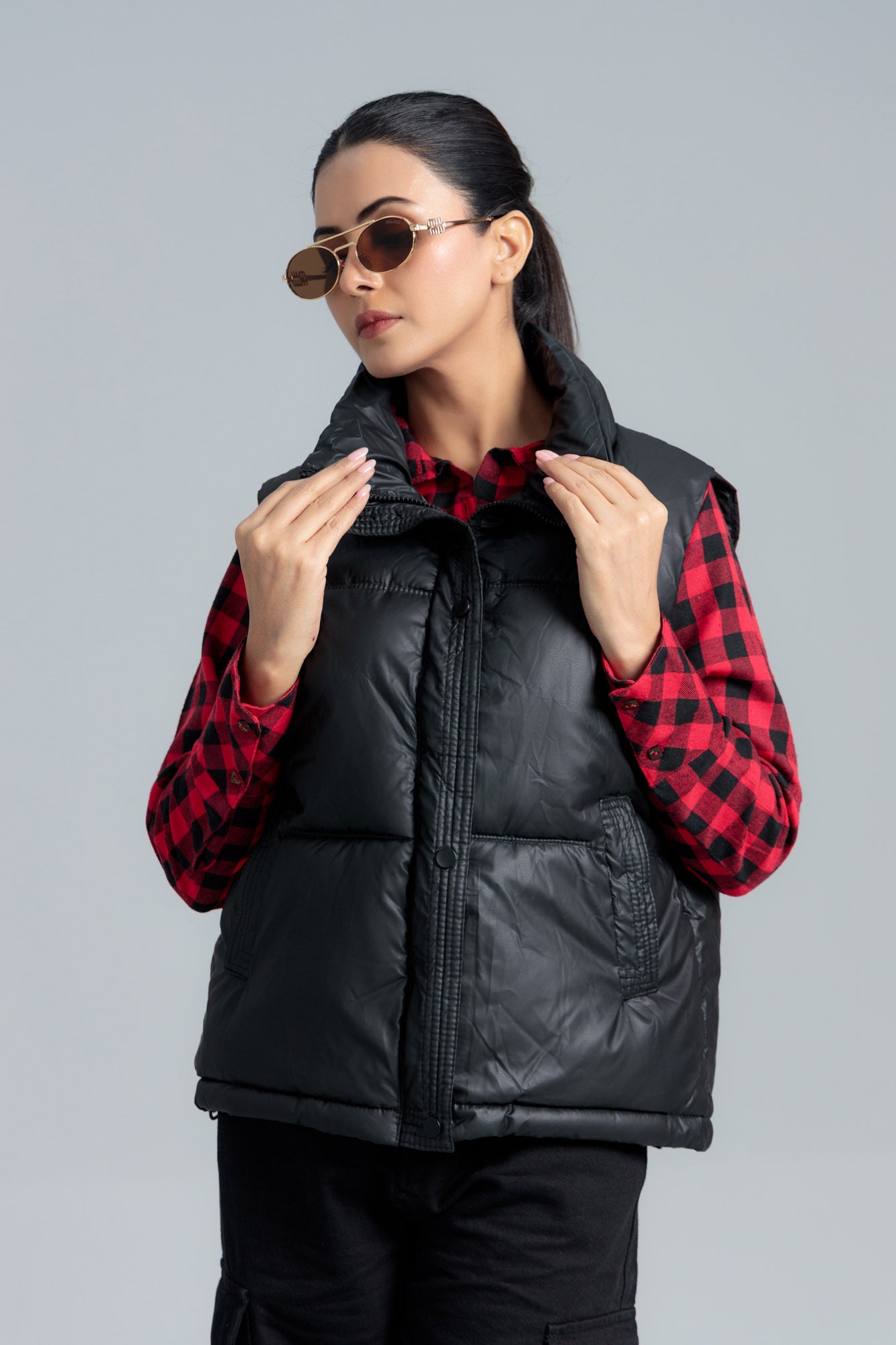 Women’s Parachute Puffer Jacket - Black