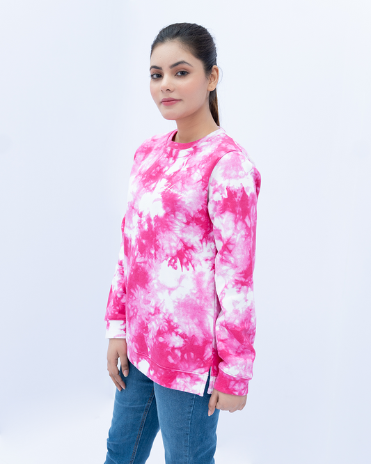 Women Fuchsia Pink Sweatshirt