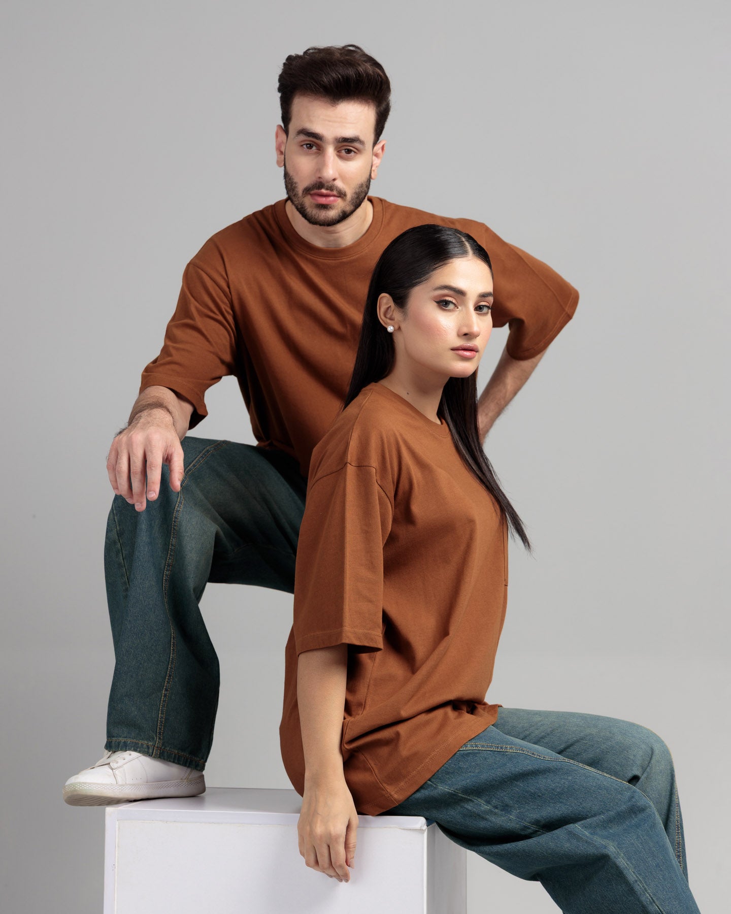 Men Boxy Fit Cotton T-Shirt - Monk Robe