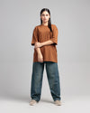 Women Boxy Fit Cotton T-Shirt - Monk Robe