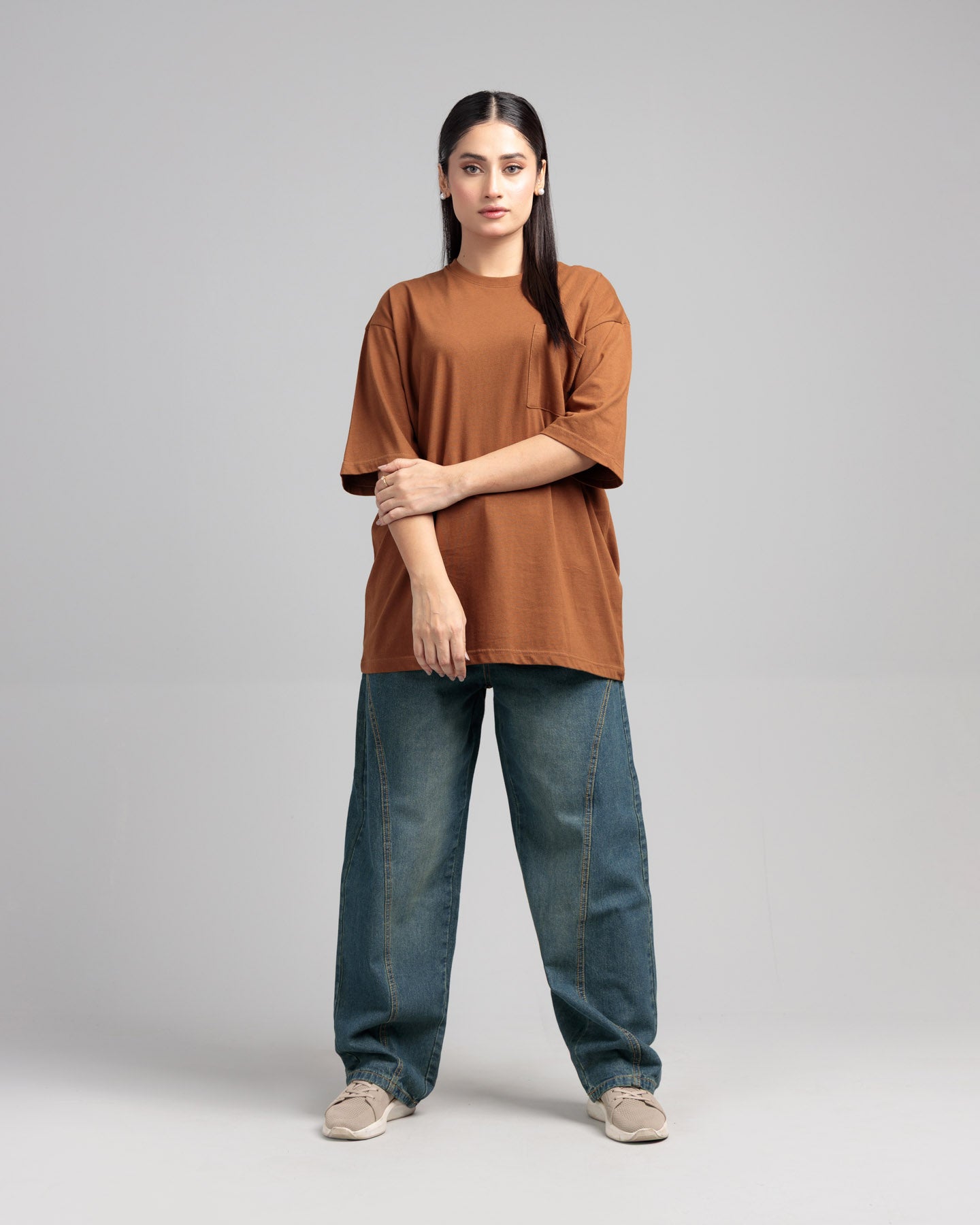 Women Boxy Fit Cotton T-Shirt - Monk Robe