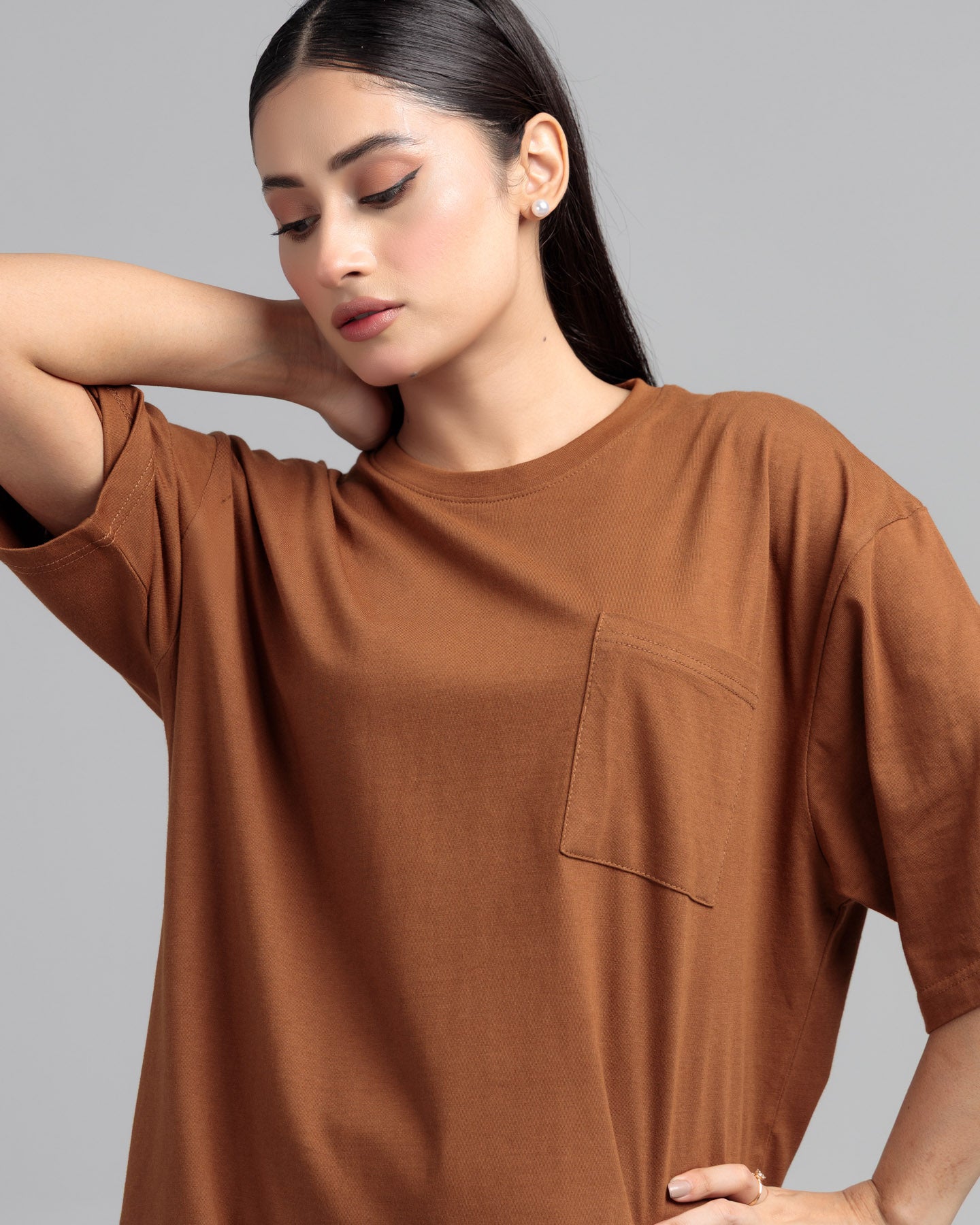 Women Boxy Fit Cotton T-Shirt - Monk Robe