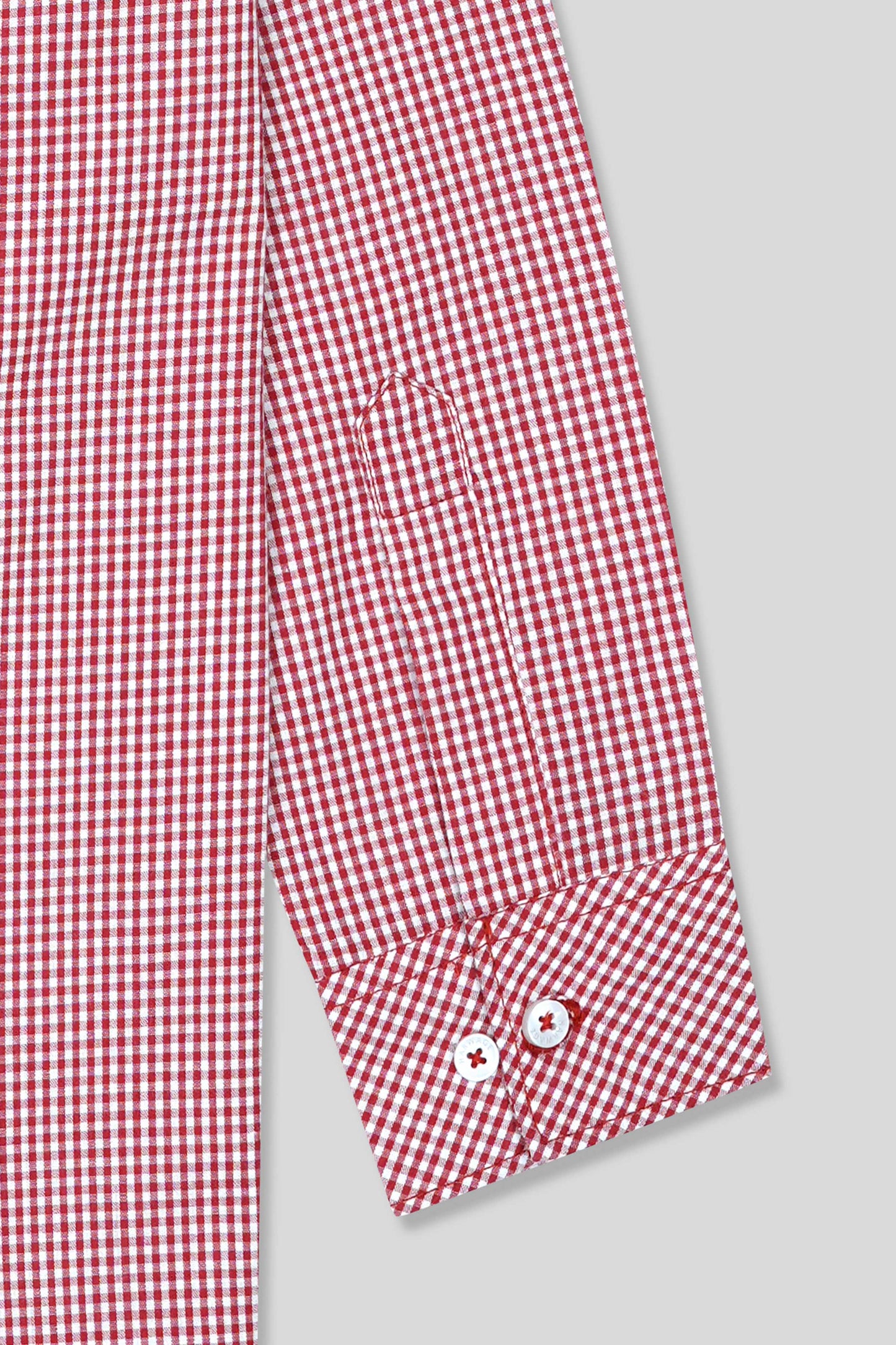 Boys’ Full Sleeves Casual Shirt - Red & White