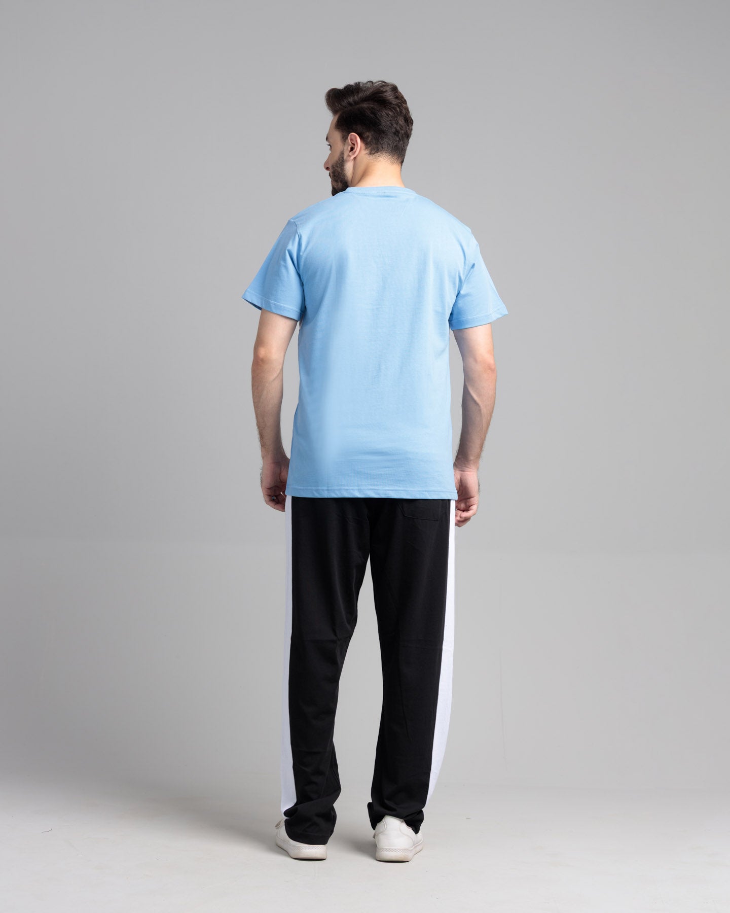 Men's Cut & Sew Two Piece Set - Blue