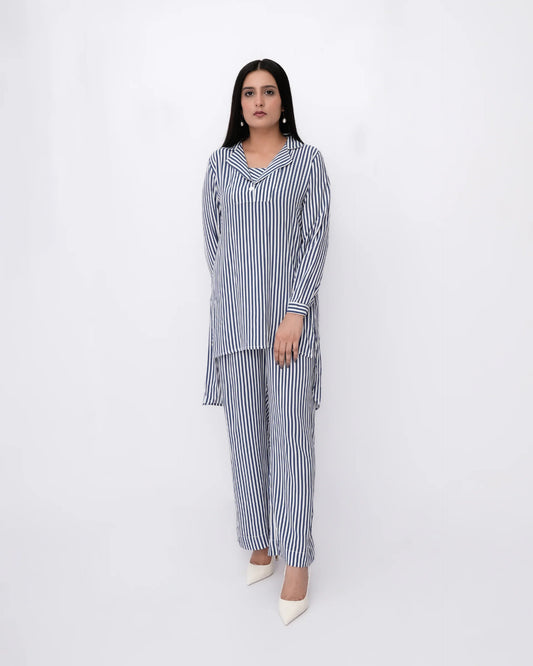 Women Stylish Co-Ord Set	- Blue