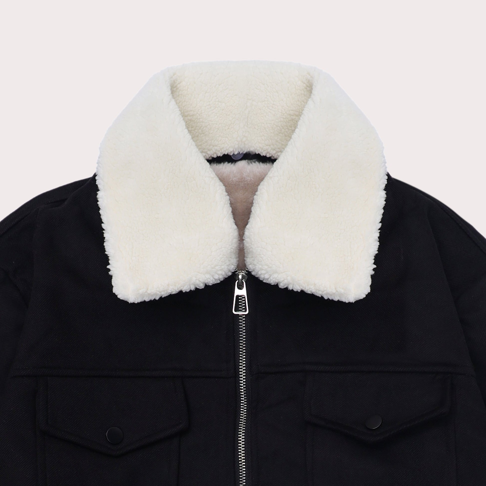 Men Regular Fit Fur Jacket β Black - Harwage
