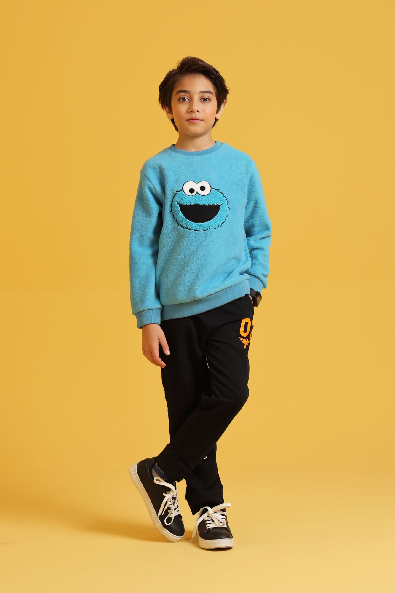 Boys’ Shenal Embroidery Sweatshirt - Ethereal Blue
