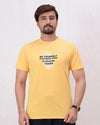 Men Printed T-Shirt - Buff Yellow - Harwage