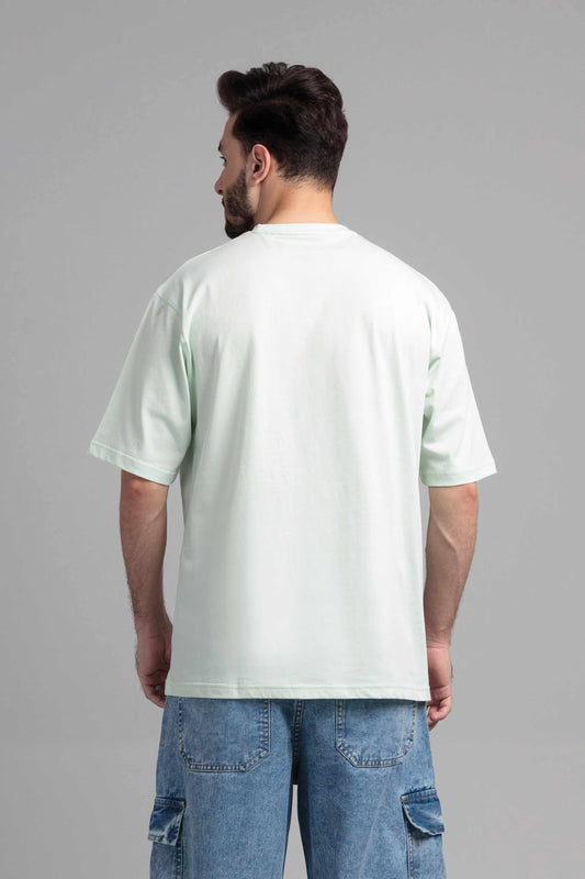 Men Boxy Fit Cotton T-Shirt - Hint of Mint