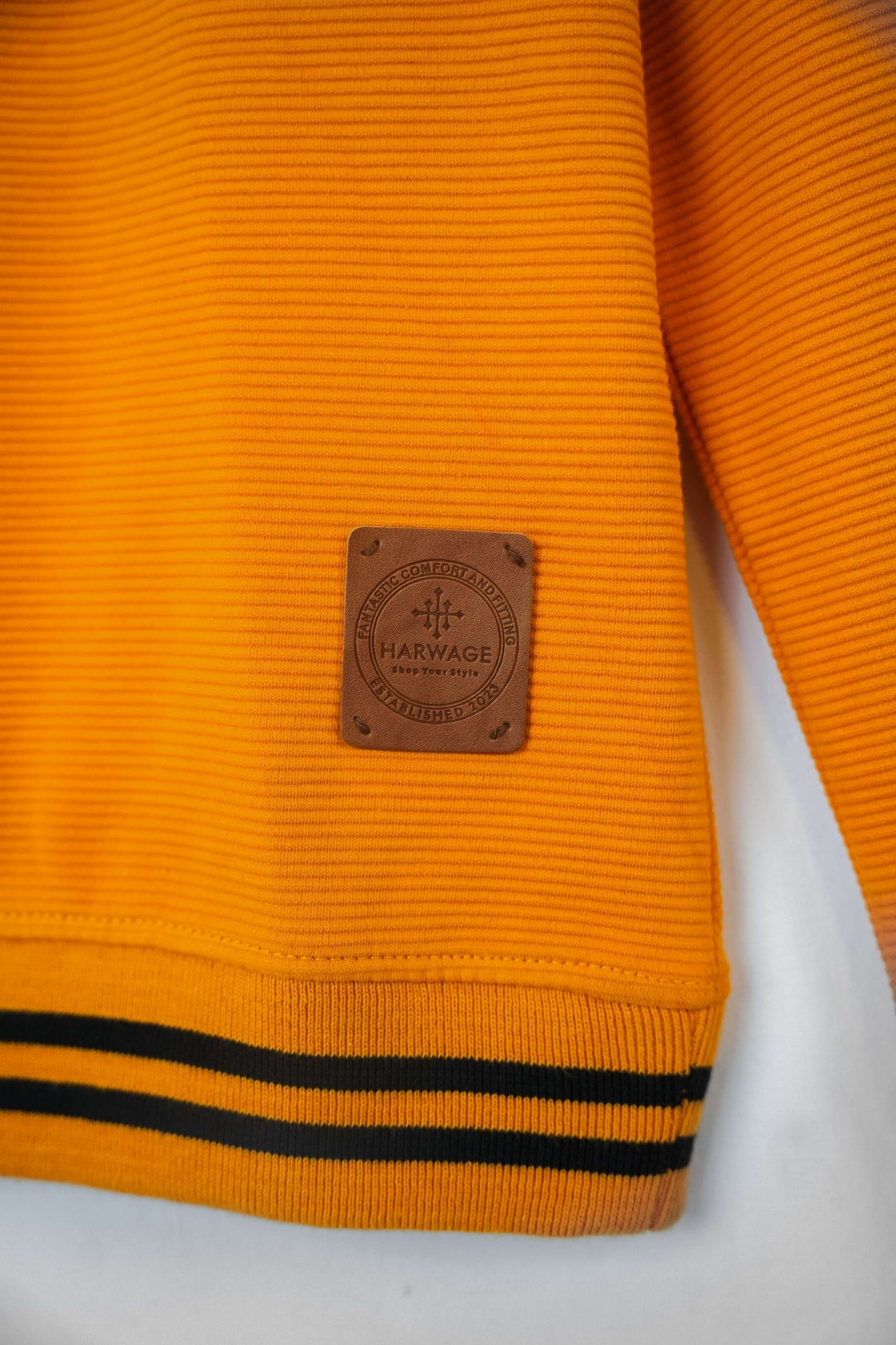 Men's Ottoman Rib Sweatshirt - Mustard