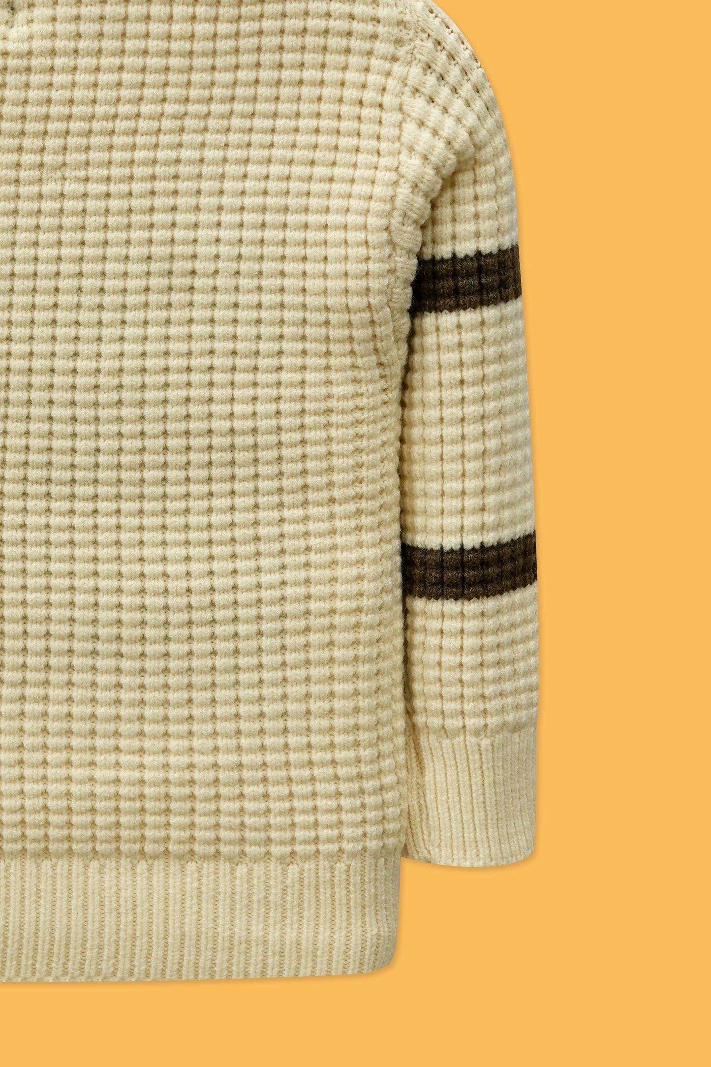 Little Boys R-Neck Wool Cardigan - Brown