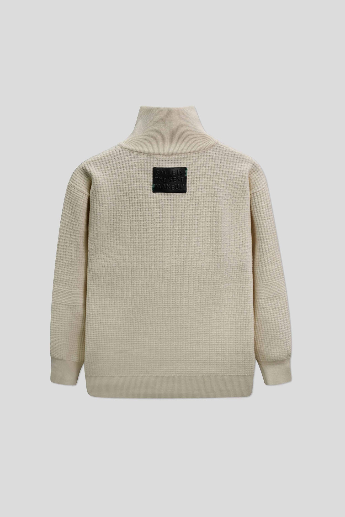 Men’s Mock-Neck Wool Jersey - Off White