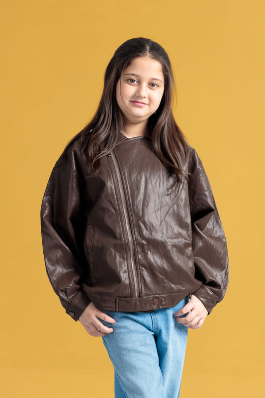 Junior Girls Leather Jacket