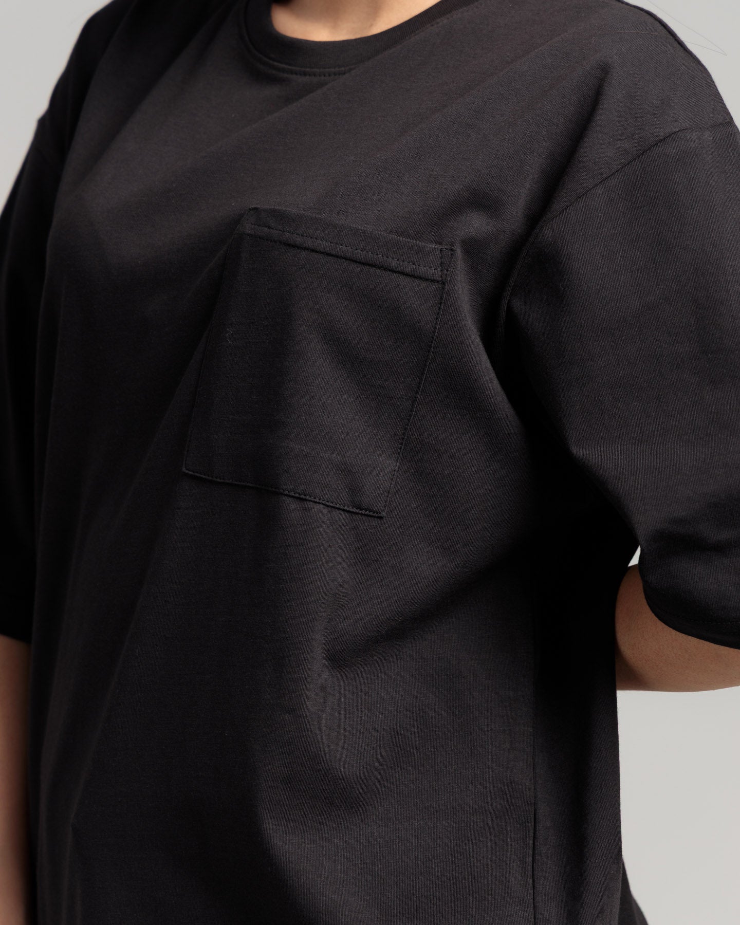 Women Boxy Fit Cotton T-Shirt - Jet Black