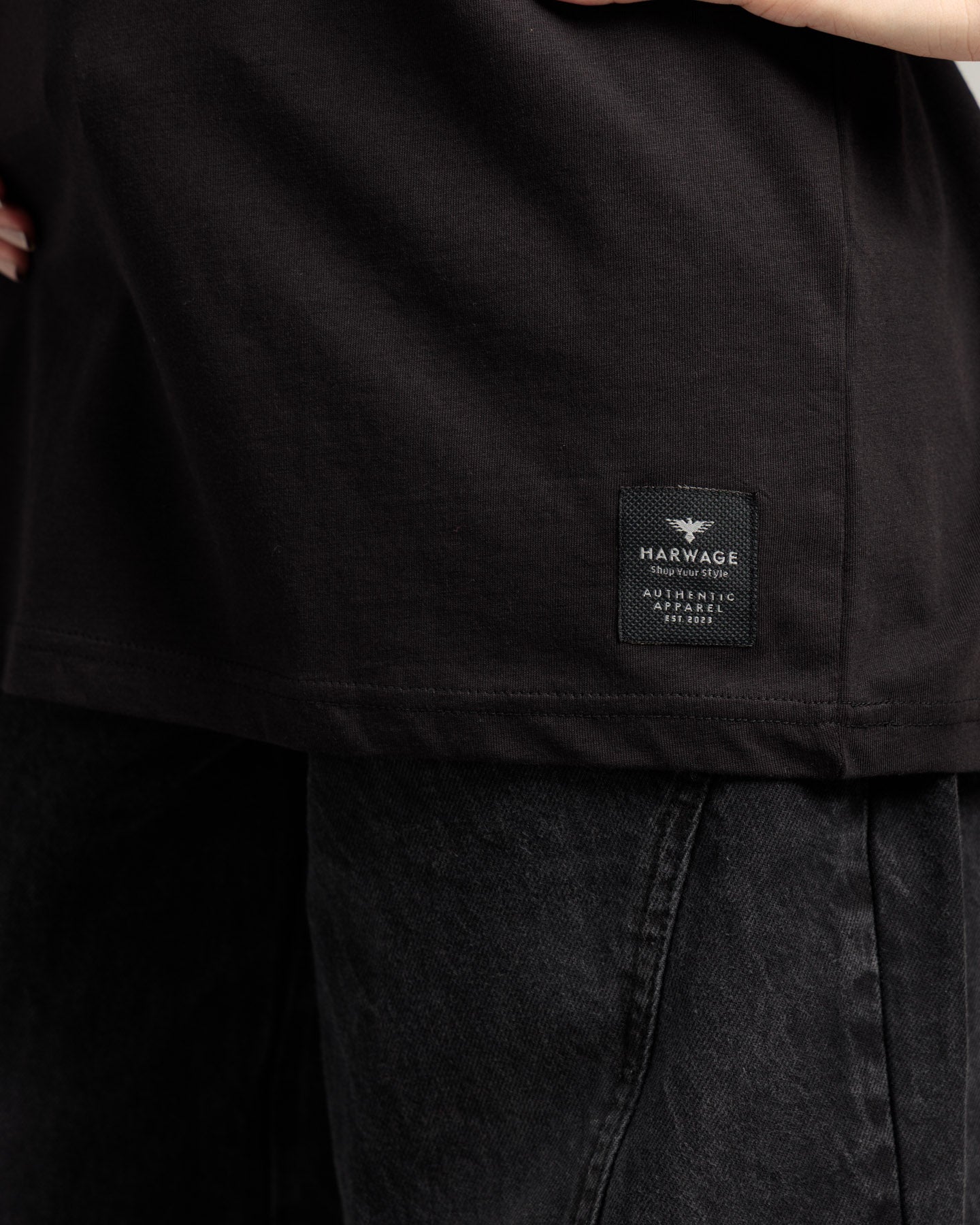 Men Boxy Fit Cotton T-Shirt - Jet Black