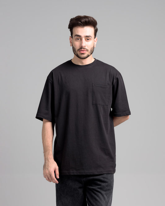 Epicene Boxy Fit Cotton T-Shirt - Jet Black