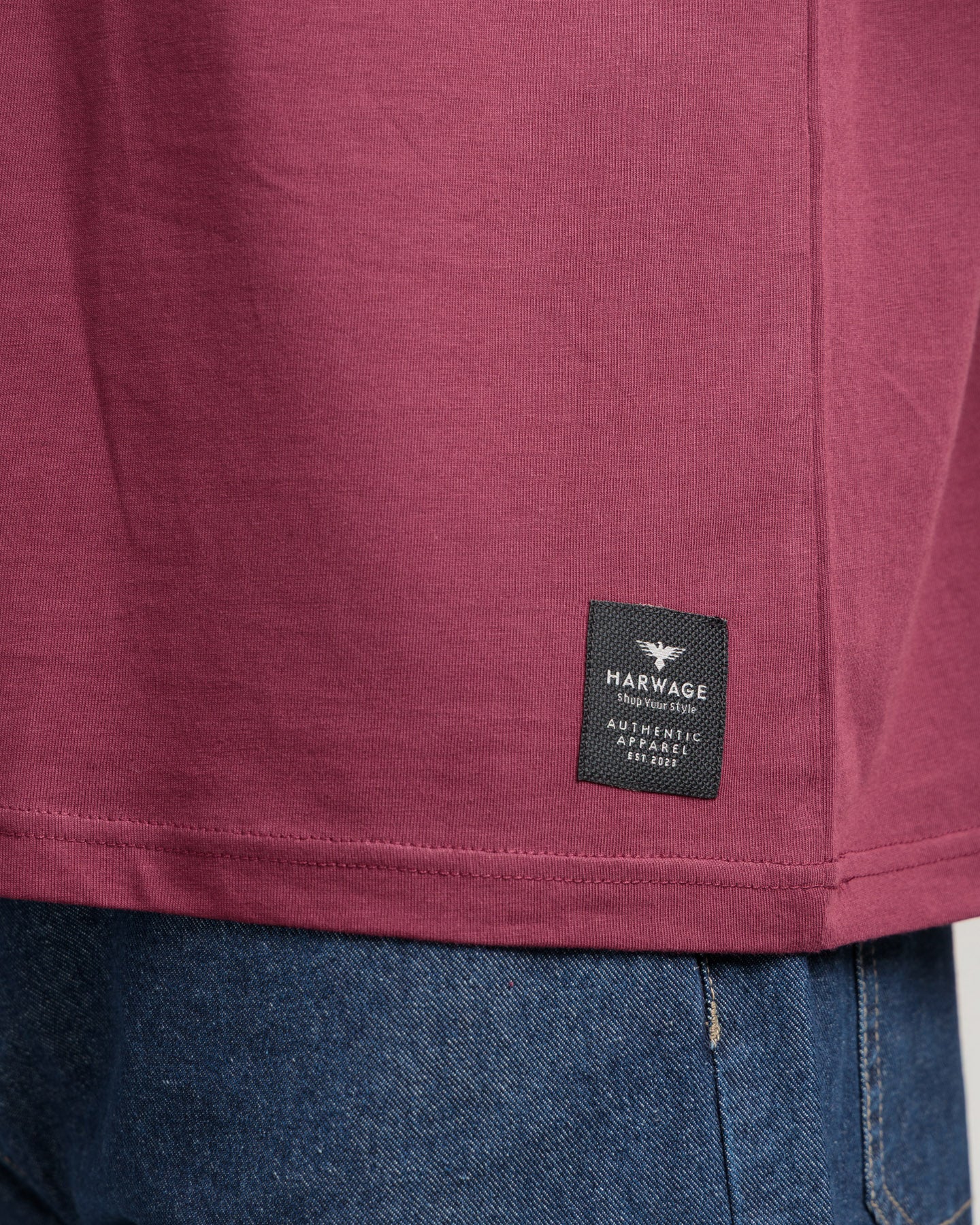 Men Boxy Fit Cotton T-Shirt - Maroon