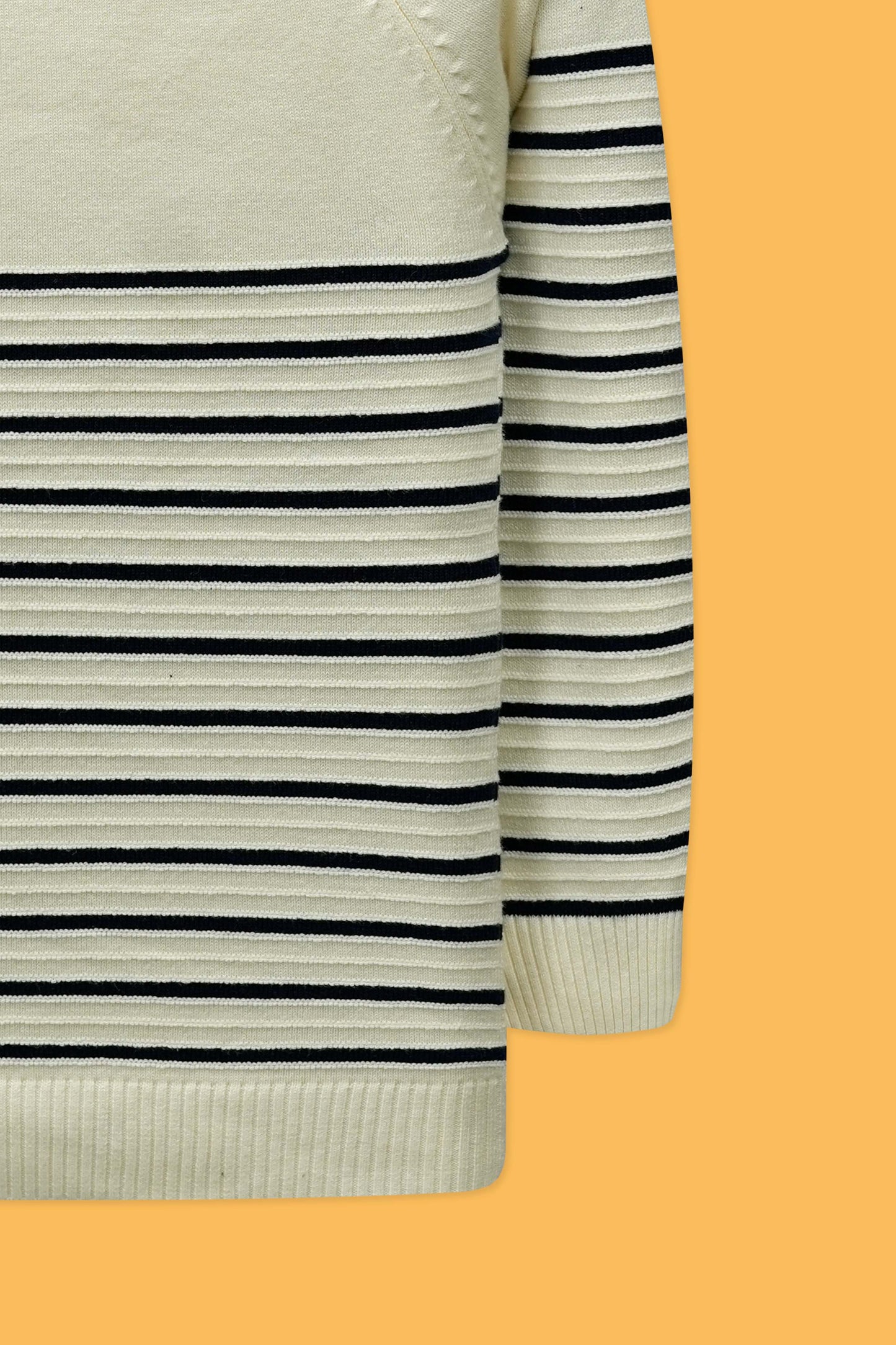 Junior Boys’ R-Neck Wool Cardigan - Cream