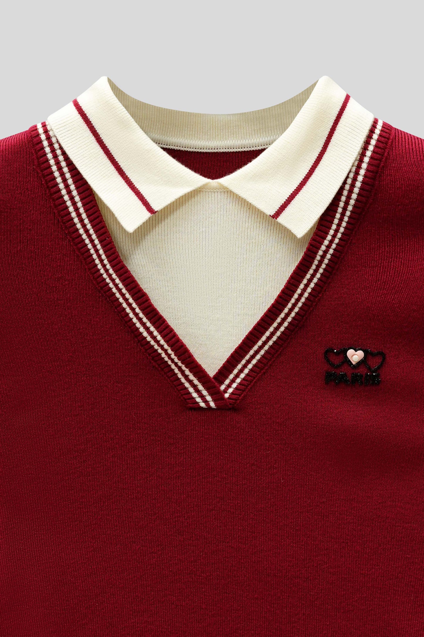 Junior Girls Wool Frock - Red