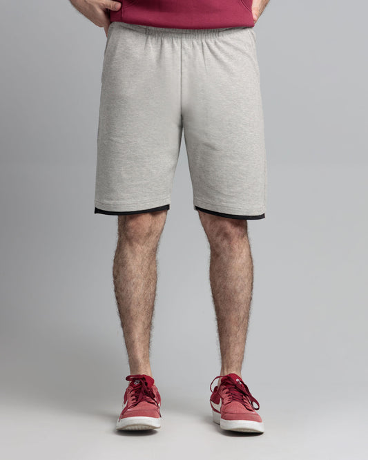Men's 100% Cotton Shorts - Haider Grey