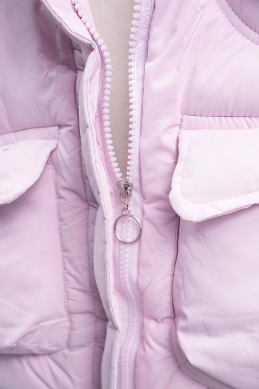 Little Girls Mid Length Parachute - Baby Pink