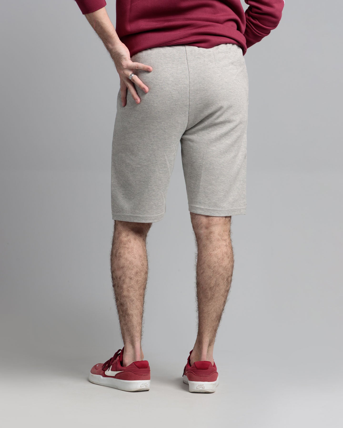 Men's 100% Cotton Shorts - Haider Grey