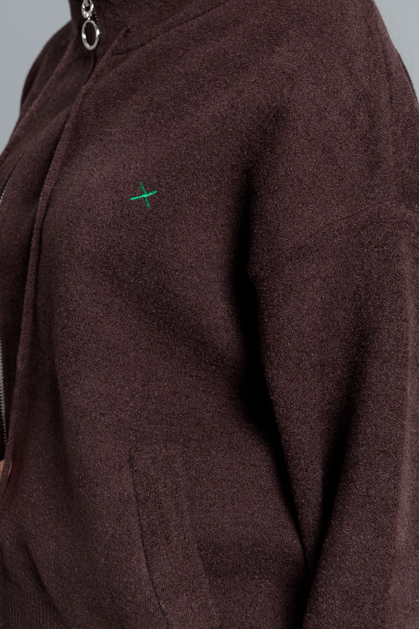 Womenâs Wool Cardigan - Dark Brown