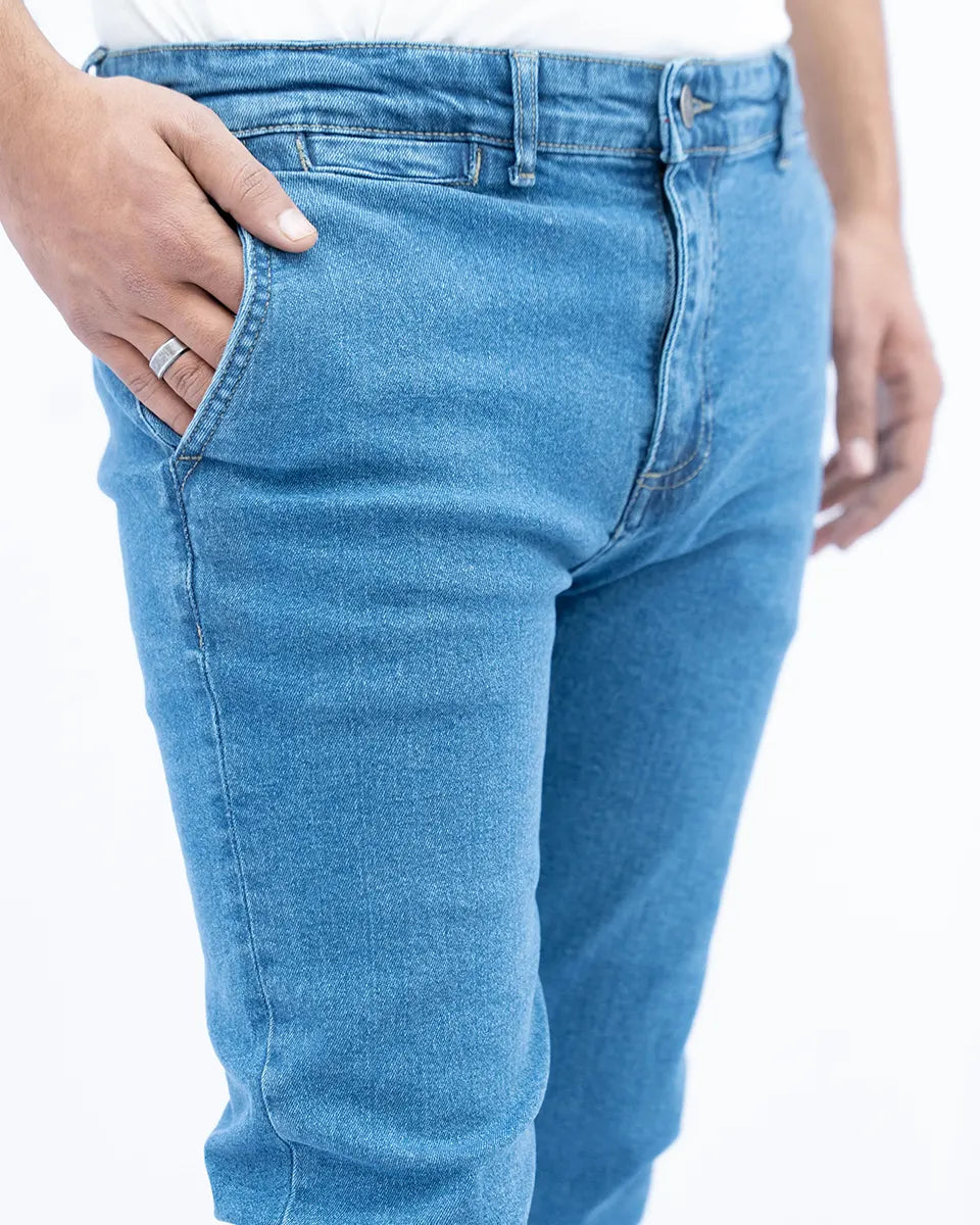 Men Chino Denim Jeans - LT Blue