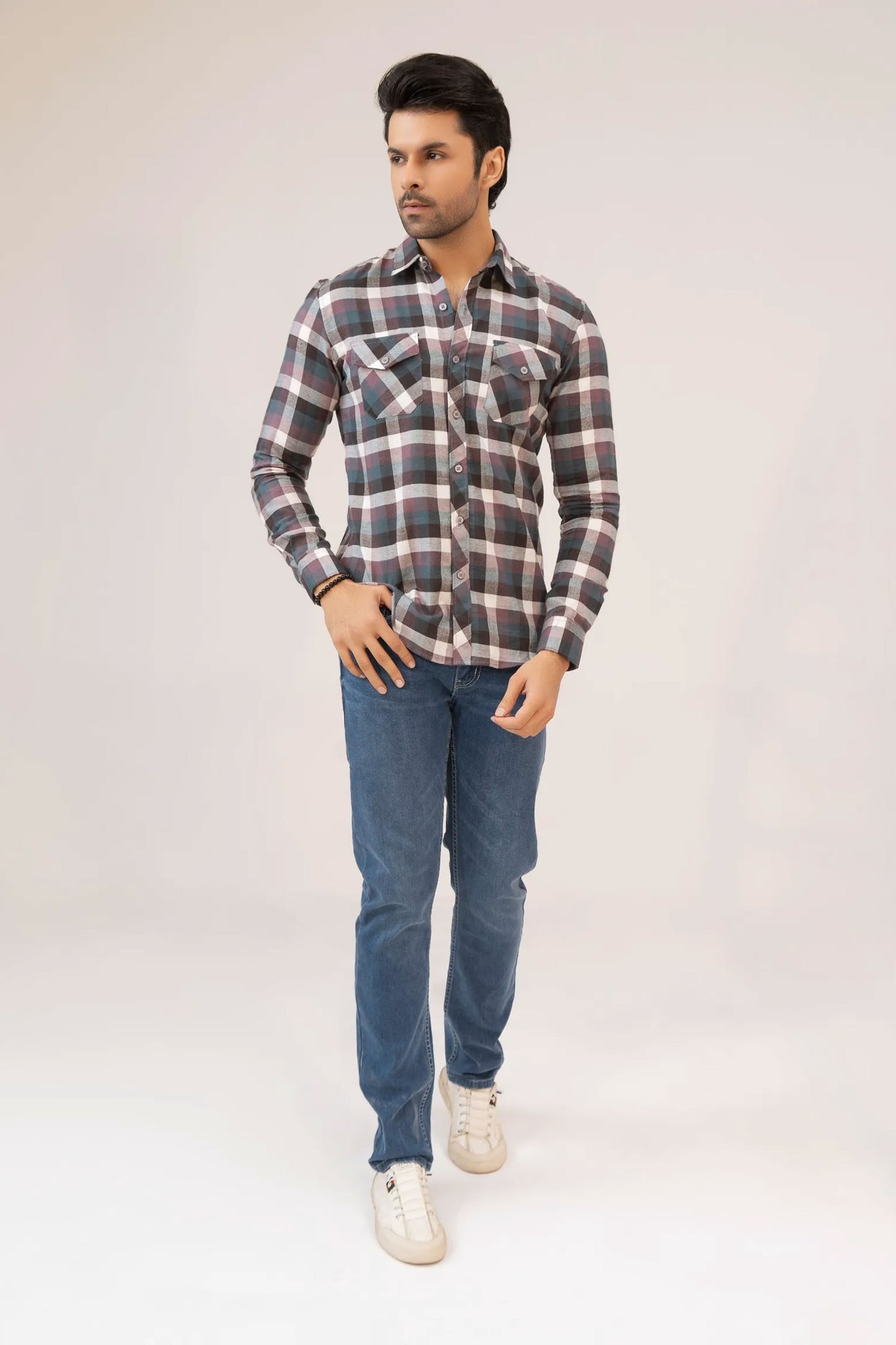 Men Casual Dress Shirt - Checkered
