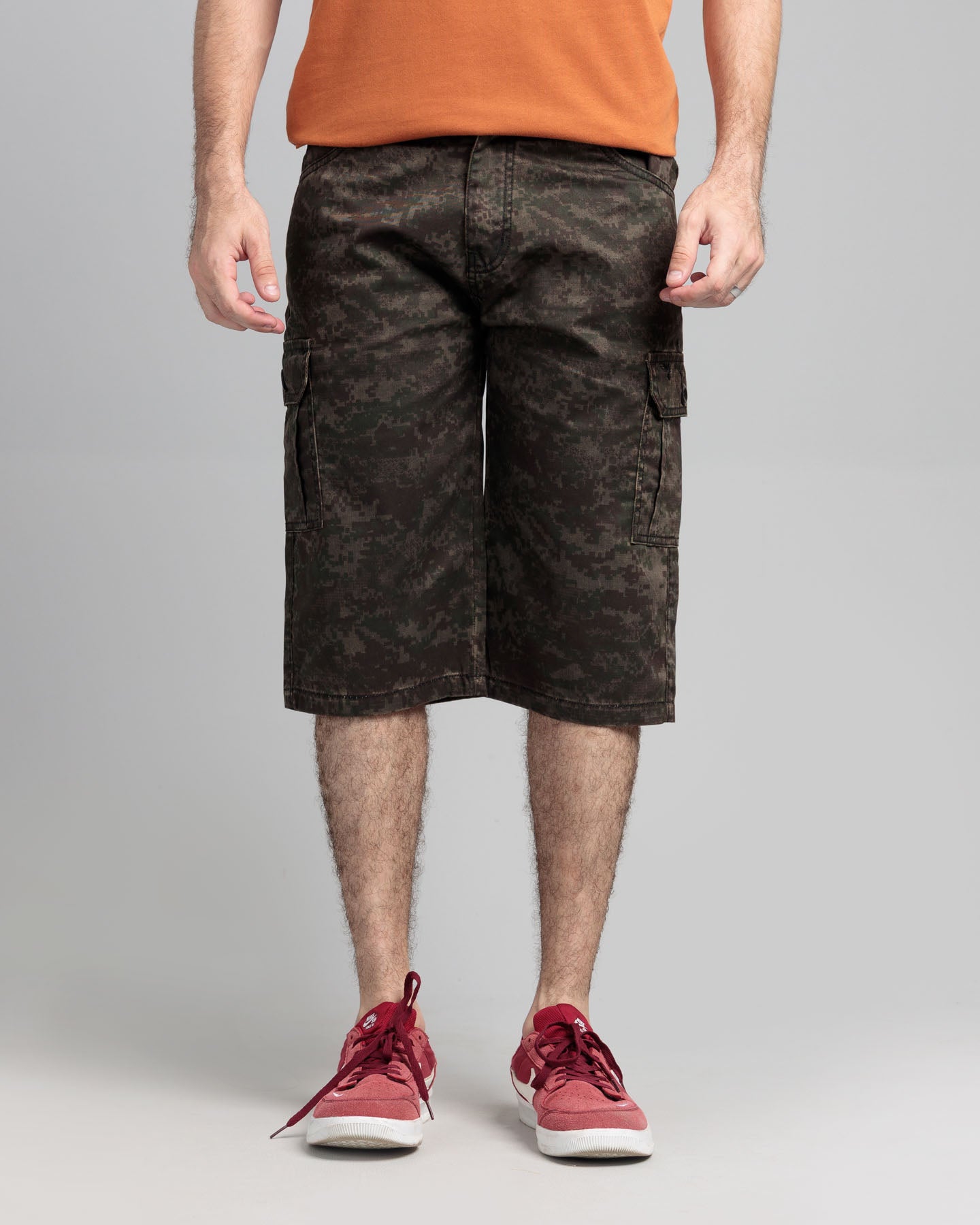 Men's Stretch Denim Shorts - Green