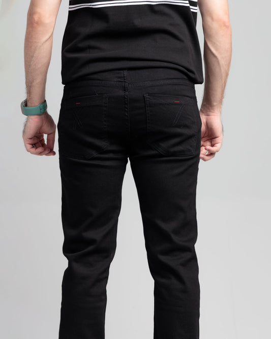 Men's Carrot Fit Denim Jeans - Black