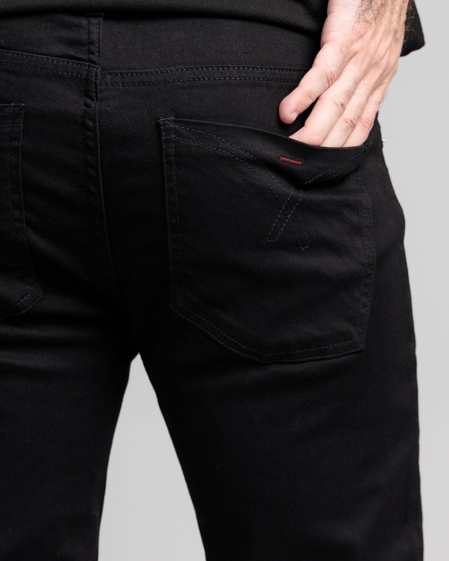 Men's Carrot Fit Denim Jeans - Black