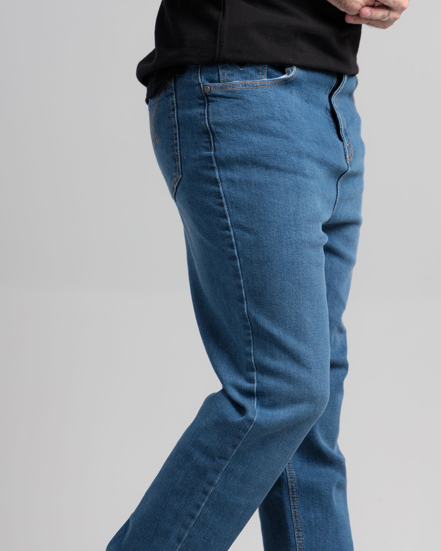 Men's Denim Chinos - Mid Blue