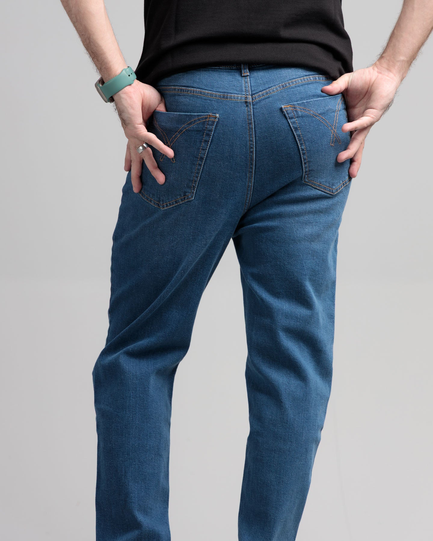 Men's Denim Chinos - Mid Blue