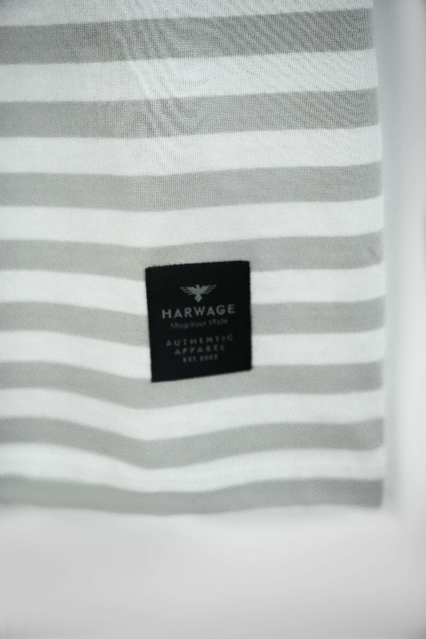 Men's Yarn Dyed Striped T-Shirt - Oyster Mushroom