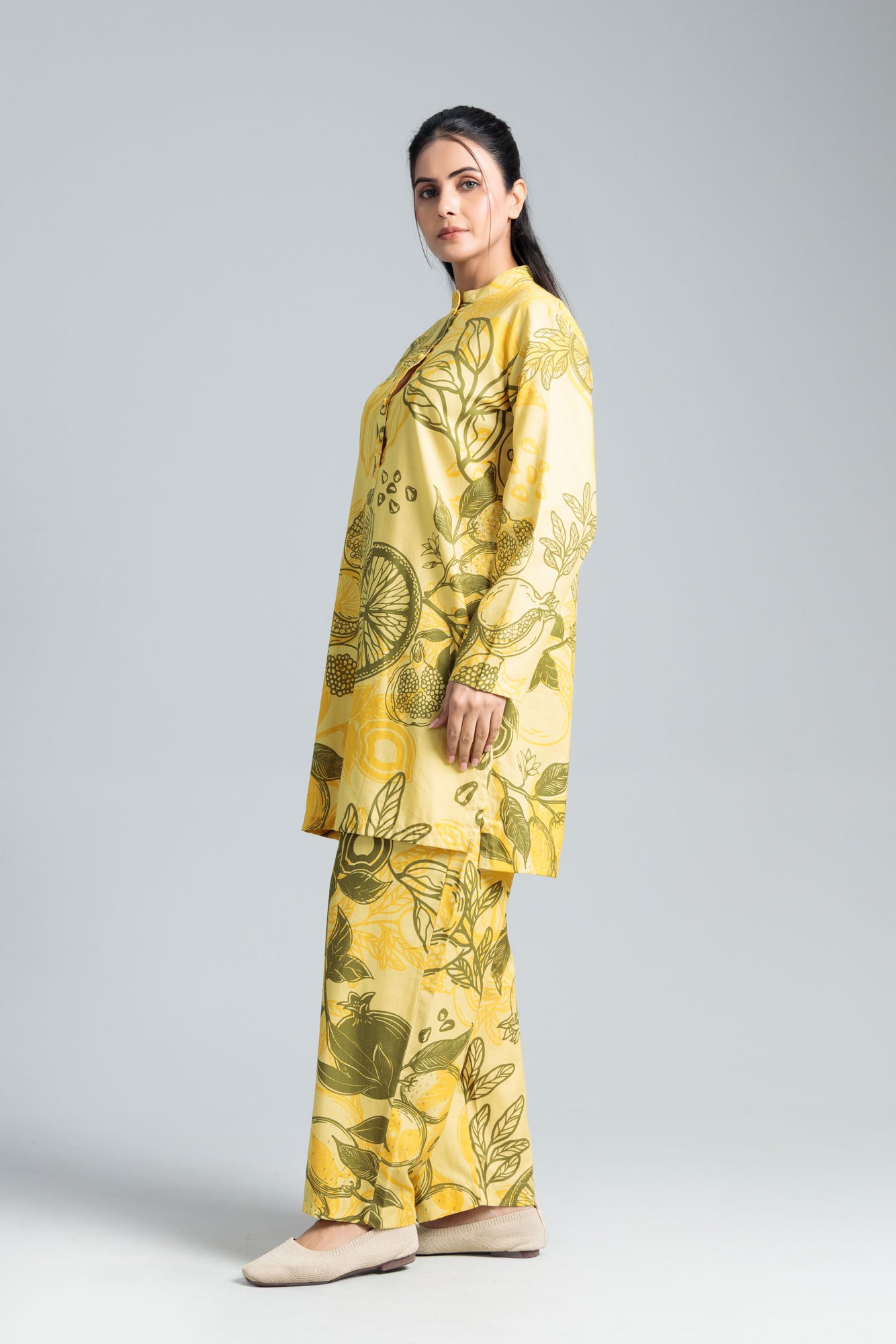 Women’s Cotton Co-Ord Set - Green Tint