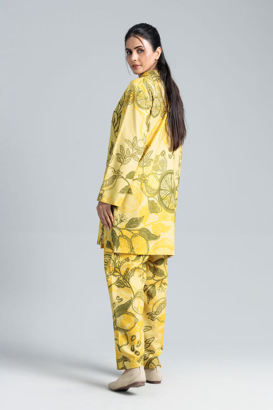 Womenâs Cotton Co-Ord Set - Green Tint