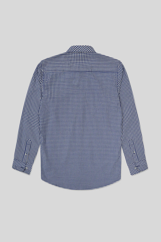Menās Classic Casual Shirt - Blue & White