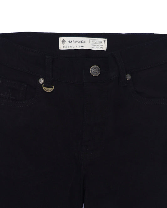 Women Denim Flare Fit Jeans β Black