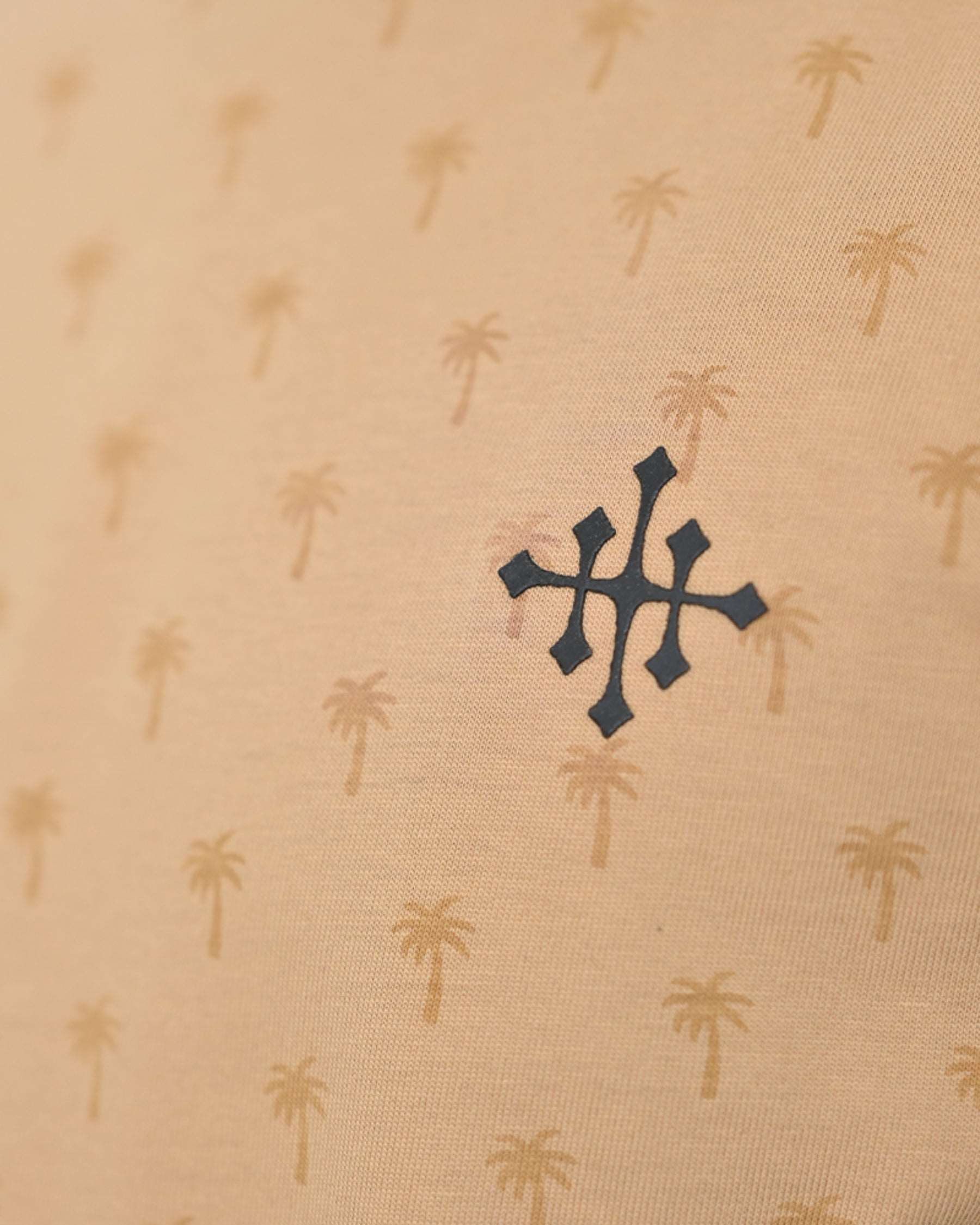 Men Palm Rotatory Design Sweatshirt – Beige - Harwage